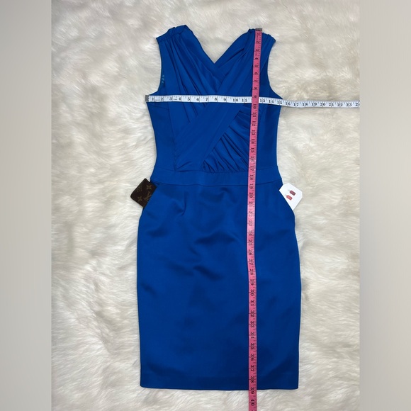 Reiss Harmony Royal Blue Sleeveless Cocktail Dress with Pockets Sz 4 - Picture 4 of 12
